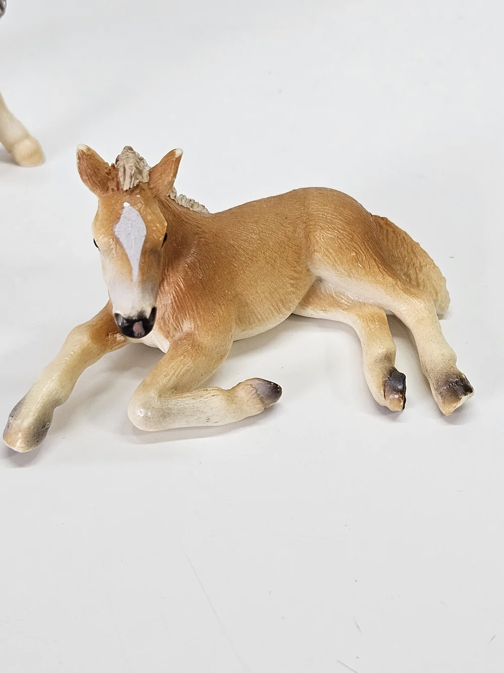 Schleich Hafling Foal Lying 13292 and Shetland Pony Foal 13608 Set Retired Horse